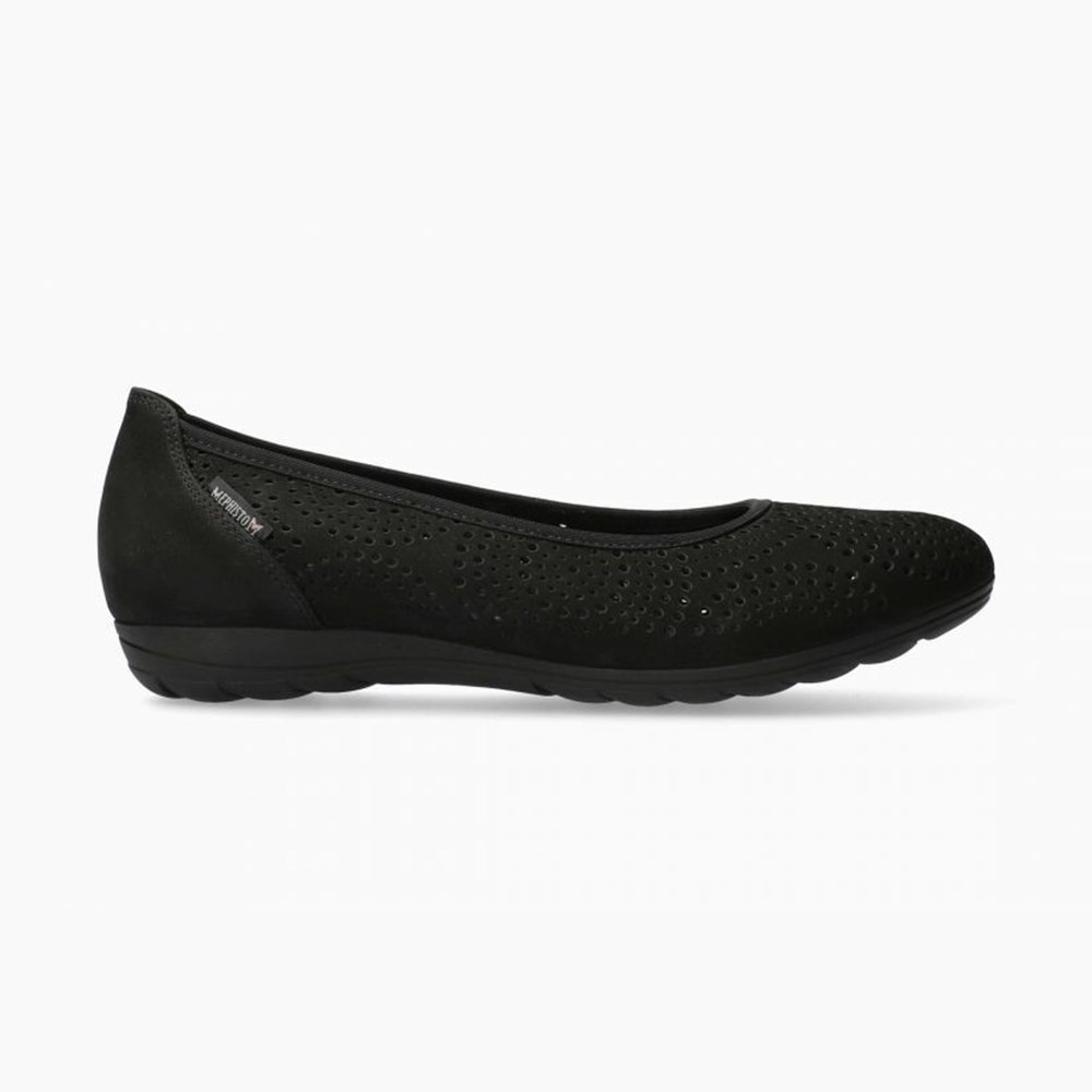 Mephisto Elsie Perf Ballerinasko Dame Svarte | HAVX-26978