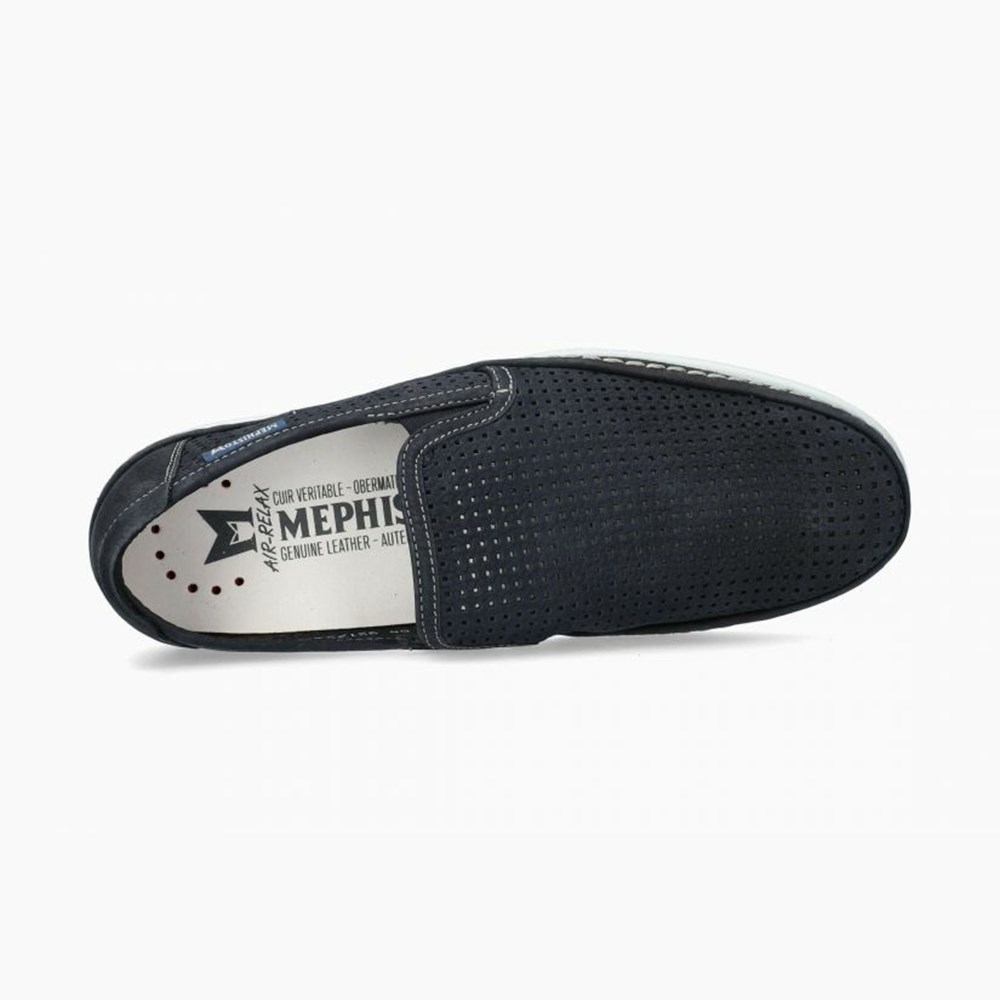 Mephisto Hadrian Perf Slip On Herre Marineblå | ECOT-03562