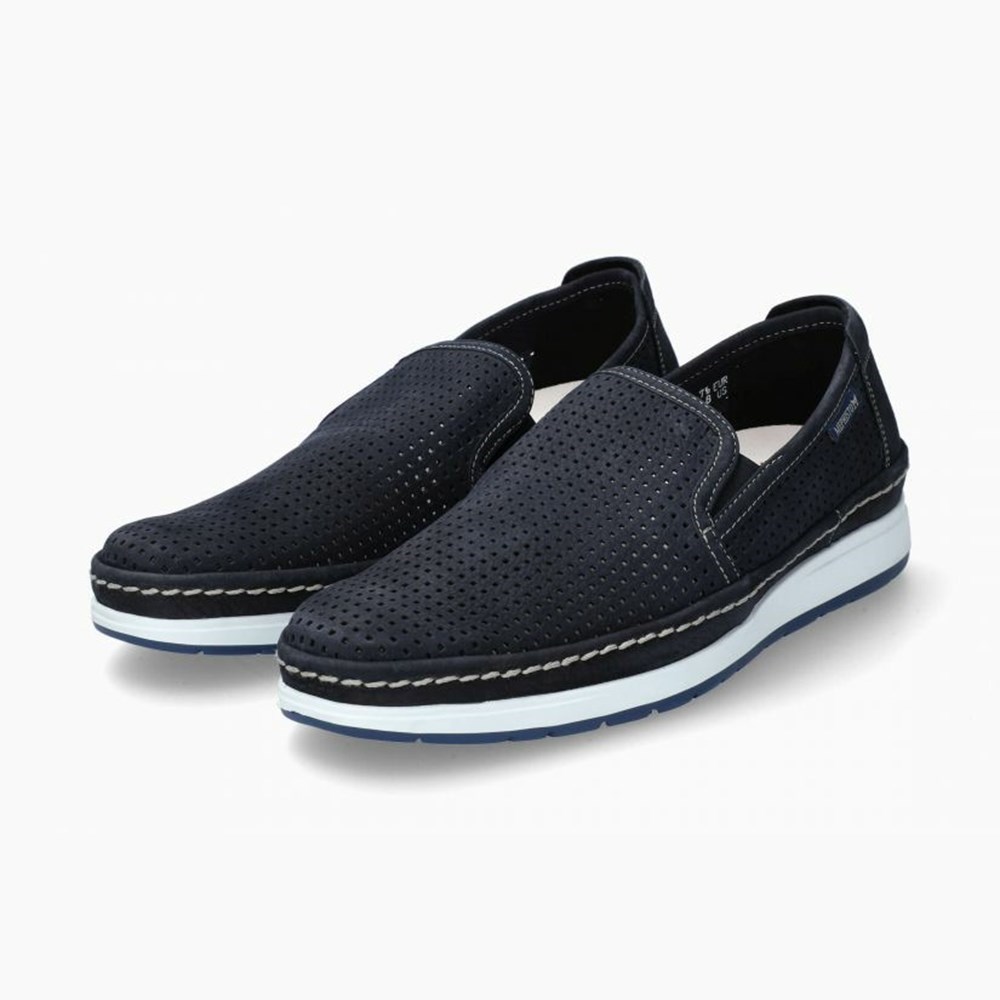 Mephisto Hadrian Perf Slip On Herre Marineblå | ECOT-03562