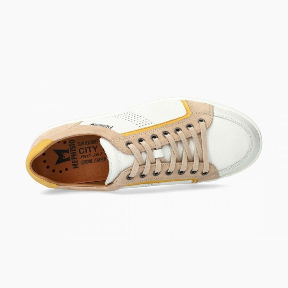 Mephisto Harrison Joggesko Herre White/Brown | XTKG-58419