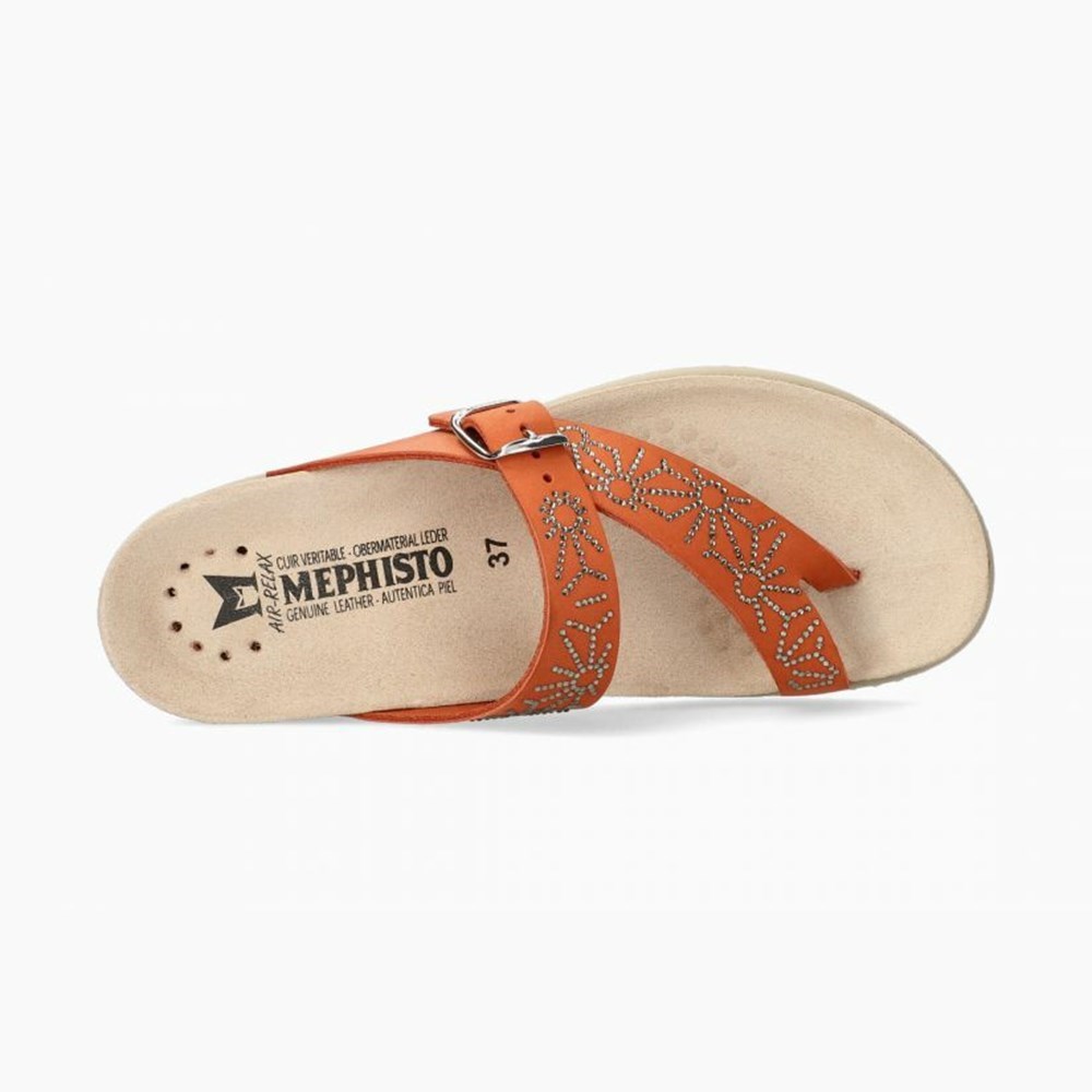 Mephisto Hella Spark Sandaler Dame Oransje | GHCX-29670