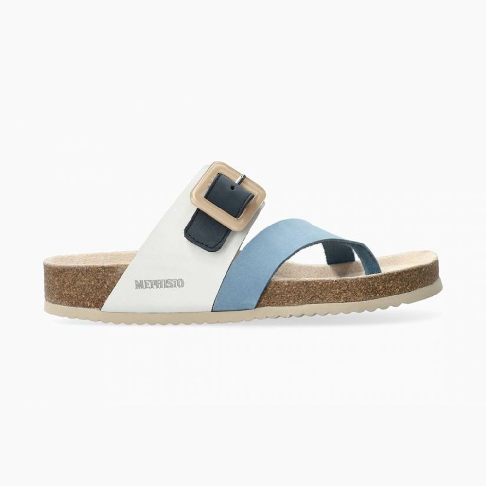 Mephisto Madeline Sandaler Dame White/Blue | RZGA-57163