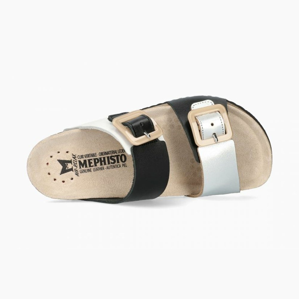 Mephisto Madison Sandaler Dame White/Black | PDHX-58729