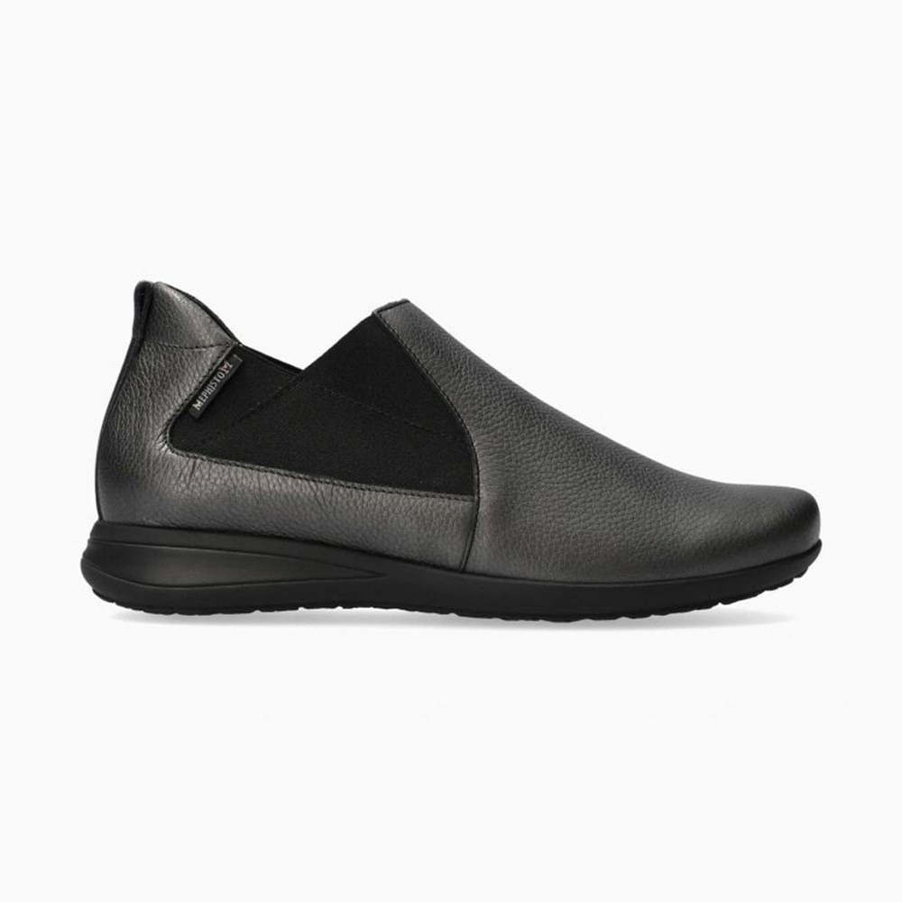 Mephisto Nellie Slip On Dame Svarte | SUCW-43097