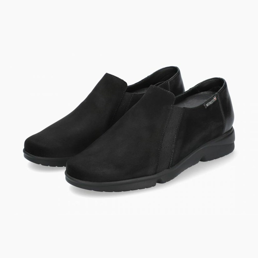 Mephisto Romea Slip On Dame Svarte | XIZW-97312