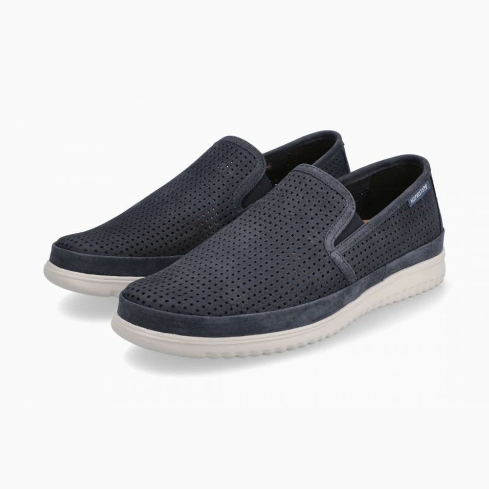 Mephisto Tiago Slip On Herre Marineblå | CKTR-19520