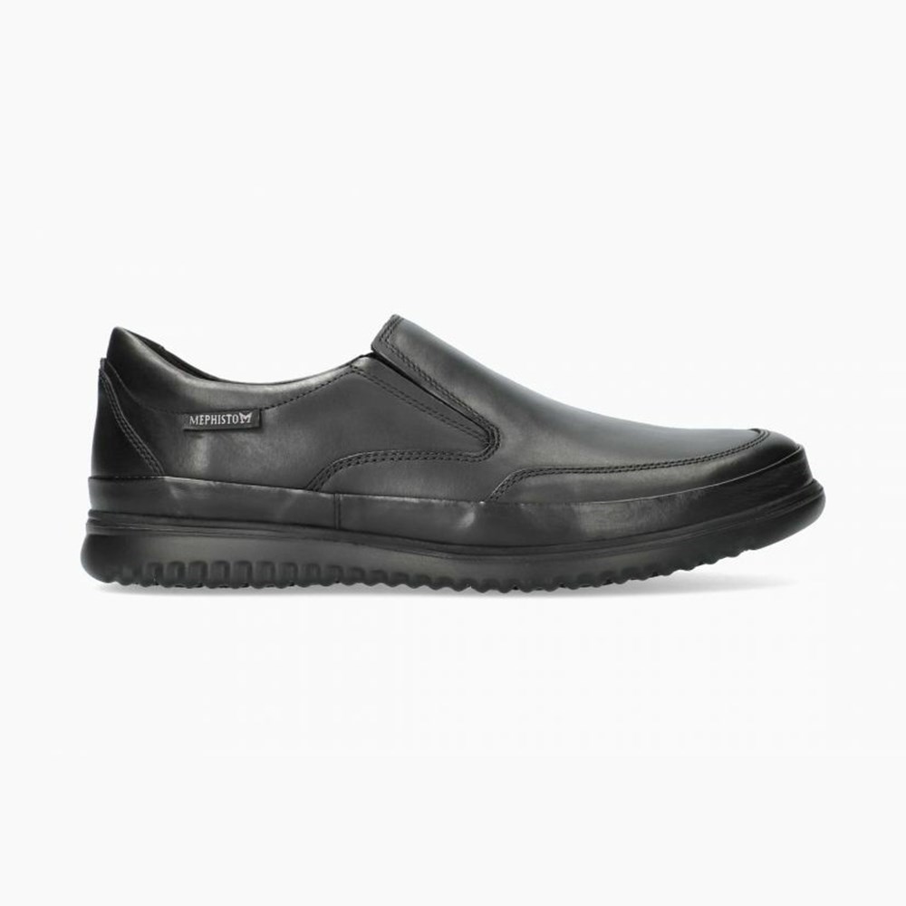 Mephisto Twain Slip On Herre Svarte | CRQA-71509