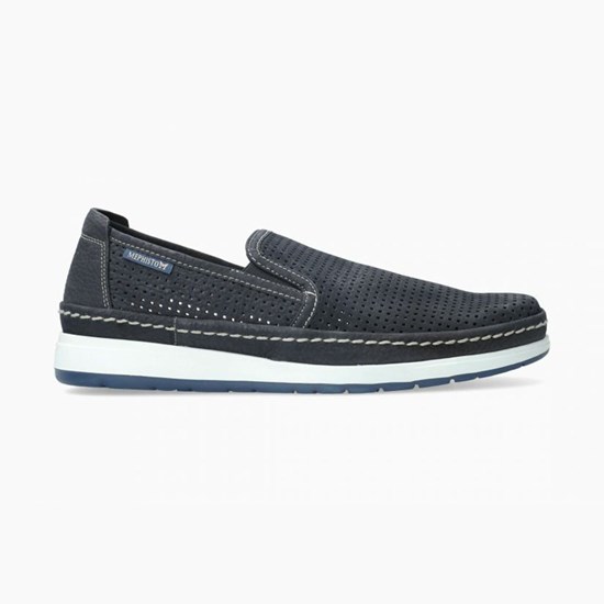 Mephisto Hadrian Perf Slip On Herre Marineblå | ECOT-03562