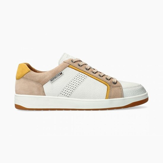 Mephisto Harrison Joggesko Herre White/Brown | XTKG-58419