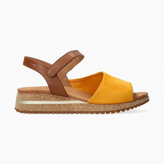 Mephisto Joy Sandaler Dame Yellow/Brown | QEHY-67943